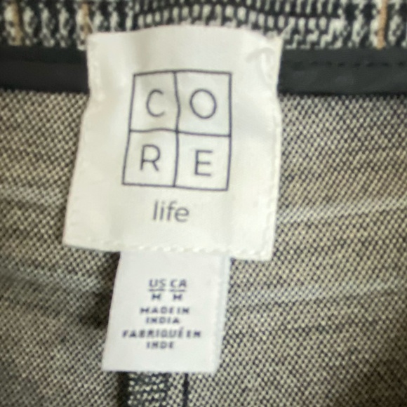 Core Life Neutral Soft Rayon Blend Plaid Office Career Stretch Pants. 30"x27" - Picture 14 of 16